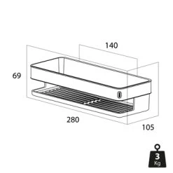 Tiger Douchemand Cooper 28 Cm RVS/zwart -Badkamer Winkel 123 782