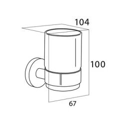 Tiger Bekerhouder Boston Met Beker RVS -Badkamer Winkel 123 823