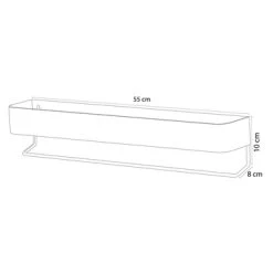 Sealskin Brix Wandrek Met Handdoekrek 55 Cm Wit -Badkamer Winkel 123 914