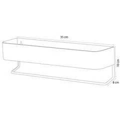 Sealskin Brix Wandrek Met Handdoekrek 35 Cm Wit -Badkamer Winkel 123 935