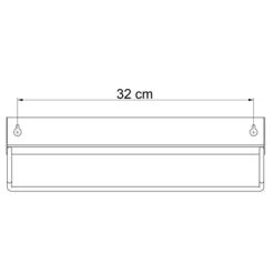 Sealskin Brix Wandrek Met Handdoekrek 35 Cm Wit -Badkamer Winkel 123 936