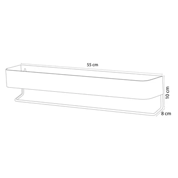 Sealskin Brix Wandrek Met Handdoekrek 55 Cm Zwart 2 Sealskin Brix Wandrek Met Handdoekrek 55 Cm Zwart - Afbeelding 2