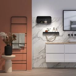 Sealskin Brix Wandrek Met Handdoekrek 55 Cm Zwart 23 Sealskin Brix Wandrek Met Handdoekrek 55 Cm Zwart -Badkamer Winkel 123 954