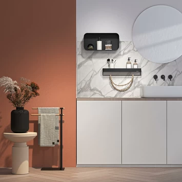 Sealskin Brix Wandrek Met Handdoekrek 55 Cm Zwart 10 Sealskin Brix Wandrek Met Handdoekrek 55 Cm Zwart - Afbeelding 10